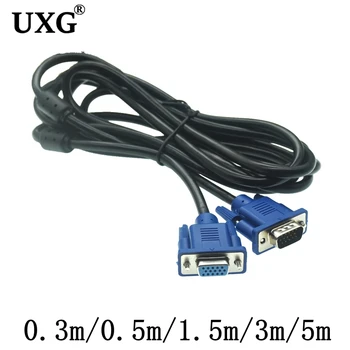 0,5 m 1,5 m, 3 m, 5 m Računalni Monitor VGA na VGA Kabel s HDB15 Штекерным priključkom HDB15 Za PC TV Adapter je Pretvarač