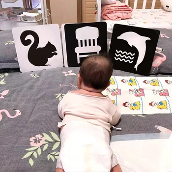0 Do 36 M Montessori Dječji Kartice Vizualne Stimulacije Igračke Boja Oblik Obrazovanje Životinja Crno Bijeli Kognitivne Flash Kartice Visoki Kontrast