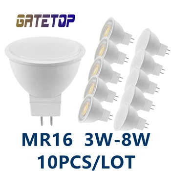 10 Kom. led MR16 GU5.3 ugrađeni reflektor 12 220 110 U super svijetli toplo bijelo svjetlo 3 W-8 W može zamijeniti галогенную lampu 20 W-50 W