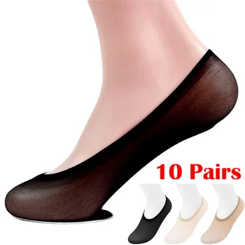 10 Parova Godišnje Tankih Čarapa, Žene Nevidljive Čarape-čamaca, Prozračna Prozirne ultra tanke Prozirne Čarape Do Gležnja, Ženske Čarape Za Joge