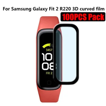 100 Kom. Zaštitna folija Za ekran Samsung Galaxy Fit 2 SM-R220 3D HD ultra-tanki clamshell to Potpuno Zakrivljena Zaštitna folija Pribor za sati