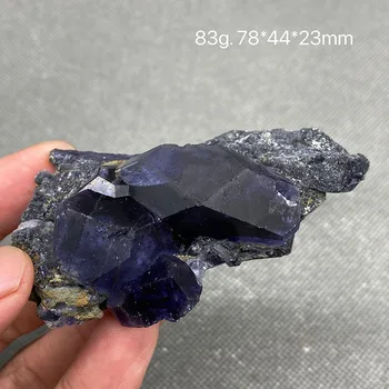 100% Prirodni plavo-ljubičasta klaster fluorit uzorci minerala Razine dragog kamenja i kristala