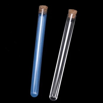 10ШТ 15 ml Prozirne Plastične Epruvete S Čepom Pluta Laboratorijske Školske Obrazovne Suppy 15x150 mm