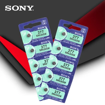 10шт Sony 100% Original 377 SR626SW SR626 AG4 1,55 V Baterija za sat od oksida Srebra SR626SW 377 Gumb Novčić Ćelija MADE IN JAPAN