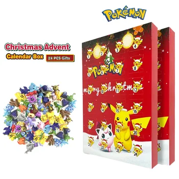 12-48 Komada Pokemon Božićni Advent Kalendar Kutija Figurica Pikachu Igračku Likovi U Anime Dječje Igračke Pokemon Darove Slijepa Kutija