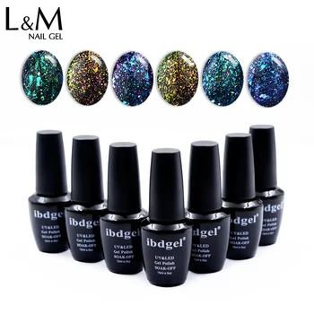 12 kom./lot ibdgel black bottler Galaxy Shadow Series UV-gel-lak za nokte sa dijamantima, holografski Briljantan sjaj
