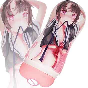 16 cm Seks-Igračke za Muškarce Anime Penis Pumpa Realno Vagina Usta Prava Maca Penisa Muški Masturbator Stroj Za Odrasle Erotske