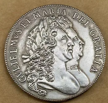 (1691 1692 1693 1694) Engleska 5 Gvineja - William i Mary neto primjerak kovanice