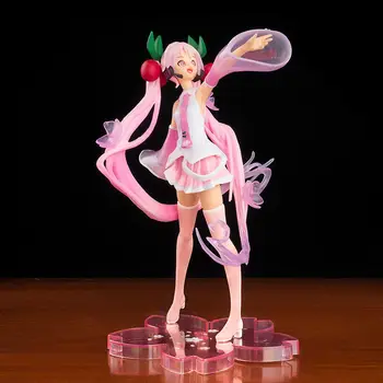 18 CM Кавайная Pink Sakura Мику Anime Model Lutka PVC Ples Figura Model Uređenje Igračke Za rođendanski Poklon Za Djevojke