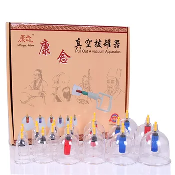18 šalica šalica za хиджамы kineski vakuum-set za cupping izvucite vakuum aparat terapija opuštajući masažer krivulje upijaju pumpe