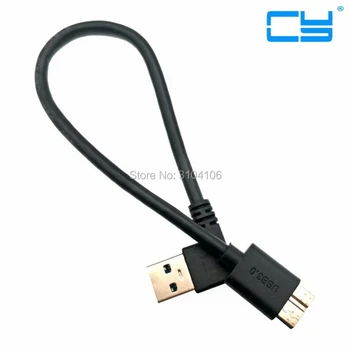 1pc 20 cm high-Speed Kabel adapter USB3.0 Crna USB 3.0 Pravokutni Priključak Vrste A na Konektor Micro B ZA Računala