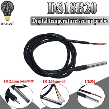 1PC DS1820 Upućivanje od nehrđajućeg čelika, Vodootporan DS18b20 senzor temperature osjetnik temperature 18B20 Za Arduino