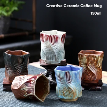1pc Kreativno Klasicni Keramičke Kava Bubalo Gruba Keramika Čajna Šalica Japanski Porculan Šalica Biokemija, Genetika demitasse na Veliko