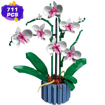 2022 NOVI Cvijet Orhideja je Biljka Gradbeni Blok 10311 Gradbeni Blok je Skup Ukras Svečane dar je Dar Za Rođendan