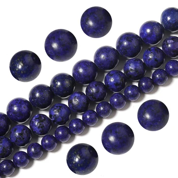 35-60 kom./kom. Perle Od Prirodnog Kamena lapis Lazuli Okrugli Labav Kamena Perle Za Izradu Nakita DIY Narukvica Naušnice Pribor 15