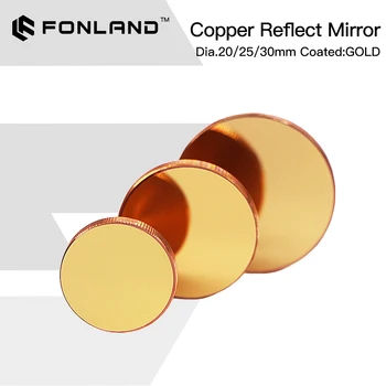 3pcs FONLAND Bakar Odražava Ogledalo Promjera 20 25 30 mm Cu Laser Ogledalo Za Co2, Lasersko Rezanje i Graviranje