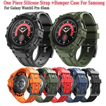 45 mm Jednodijelni Silikon Remen Za Samsung Galaxy Watch5 Pro Narukvica S Branika Zaštitna Torbica Watch4 Klasični 46 mm Sportski Remen