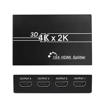 4K 2k 1X4 HDMI Razdjelnik Full HD 1080p Video HDMI 1 4 izlaz Prekidač Prekidač za Prikaz Za Smart TV monitor, projektor mi box3 ps4