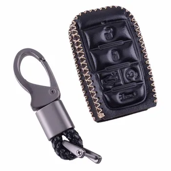 5 Tipki Daljinskog Smart-privjesak za ključeve Torbica Torbica-Držač Crna Kožna Pogodan za Dodge RAM 1500 2021 2019 2020