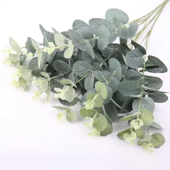 50 cm, Umjetno Lišće Eukaliptusa Snop Grana Lažne Plastične Biljke Listovi Zelene Stabljike za Vjenčanje Umjetni Lažni Cvijeće Decor Biljka