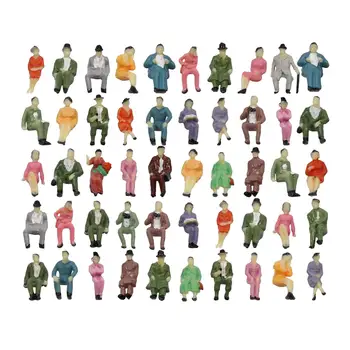50 kom./compl. 1:87 Slikano Mini Figurice Ljudi Putnika za Model Putničkog vlaka Model Zgrade Materijal Mala Scena