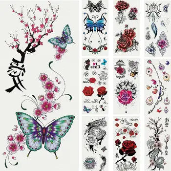 50% Topla Rasprodaja Moda Leptir Zmaj Cvijet Body Art Privremene Lažne Tetovaže Naljepnica Naljepnica