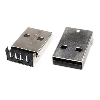 50шт USB Type A 4-Pinski Konektor pod pravim kutom DIP Priključak za DIY