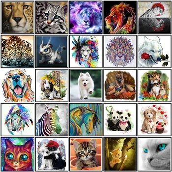 5D DIY diamond slika ljubimac mačka je tigar pas vez mozaik naljepnice ukras kuće ručni rad naljepnice za zid Božićni pokloni