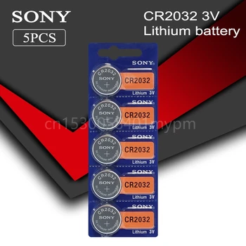 5PCS SONY CR2032 CR 2032 DL2032 ECR2032 BR2032 3V Litij Baterija za sat Plišani Kalkulator Auto-Daljinski Upravljač Gumb Novčić Ćelija