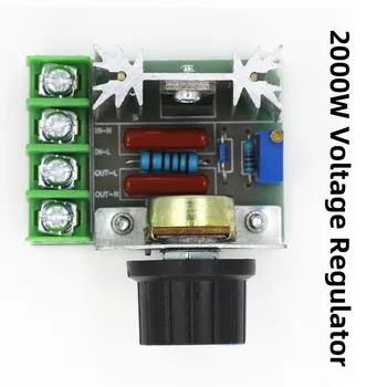AC 220 2000 W SCR Regulator Napona Zamračenje Dimmers Regulator Brzine Motora Termostat Elektronski Modul Regulator Napona