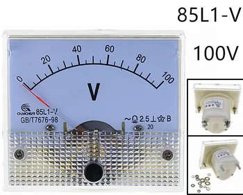 AC Analogni Mjerač Ploče 100 Voltmetar Ampermetre 85L1 0-100 U Senzor