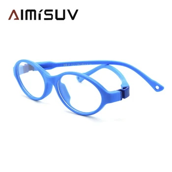 AIMISUV 2023 Modni Unisex TR90 Fleksibilne Ultra Bodove U Okvirima Baby Roza Optički Prozirni Silikon Naočale Dječji UV400