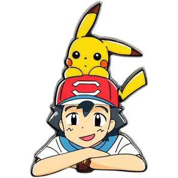 Anime Figure Pokemon El Кетчум Pikachu Funky Metalni BROŠ IKONU Ukras Na Memoriju Igračke Dječji rođendanski Poklon