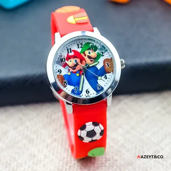 Anime Super Mario bros Igra Dječji Silikonske igračke 3D Sat Sa Likovima iz Crtića Kvarcni Elektronski Sat dječji Rođendan Pokloni