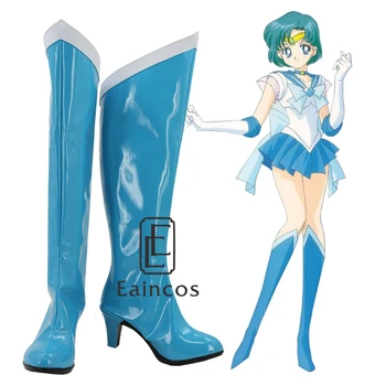Anime Umjetnost Mača Online Sailor Mercury Plave Čizme Cosplay Večernje Cipele Pojedinačne Veličine