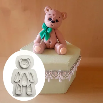 Aouke 3D Medvjed Silikonska Forma DIY Dječji Rođendan Alata Za Ukrašavanje Kolača, Topper Za Cupcakes, čokolada gluposti, Oblik Za Pečenje Čokolade A074