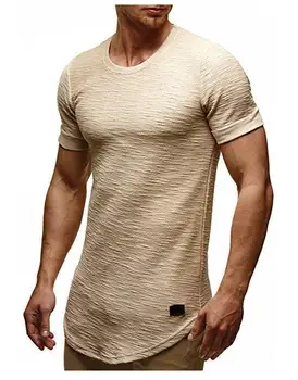 B2049-Ljetne nove muške majice, čvrsta, приталенные, trend, svakodnevno, sa kratkim rukavima