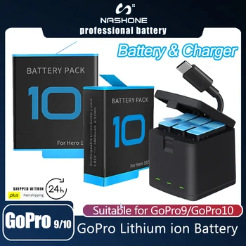 Baterija od 1800 mah punjač Original Pro Za baterije, Stane za kameru GoPro 9 10 AHDBT-901, Pribor za baterije s punjačem