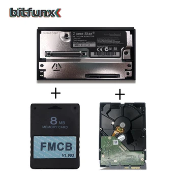 BitFunx 8 MB v1.953 FMCB + adapter SATA tvrdog diska + 320 GB hard disk SATA sa 70 igara, utvrđenim za konzolu PS2 FAT (30000 ili 50000)