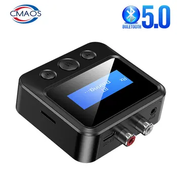 Bluetooth 5,0 Audio Predajnik Prijemnik LCD zaslon Zaslon RCA i 3,5 mm AUX USB Dongle Stereo Bežični Adapter Za Auto TV PC Slušalice