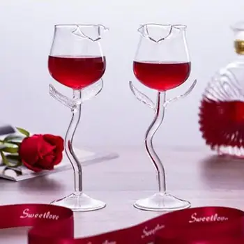 Boca Vina Moda Ruža Oblik Lijepa Ruža Oblik Crveno Vino, Čaša za Prijatelje Kup Vino Crveno Vino u Čaši