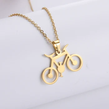 Cazador Bicikl Privjesak Lanca I Ogrlice Bicikl Nehrđajućeg Čelika Lanci I Ogrlice S Za Za Žene Modni Nakit Za Djevojčice Rođendan Pokloni Prodaja Na Veliko