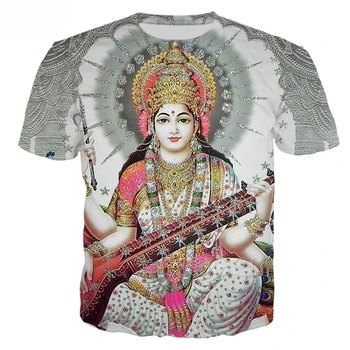 CLOOCL Indijska Božica Majice Za Muškarce Odijela 3D t-Shirt S po cijeloj površini Za Muškarce i Za Žene Svakodnevno Harajuku Hip Hop Ulične Mode Divlji Vrhovima