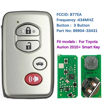 CN007173 usluge nakon prodaje 4-tipke pametni ključ Za Toyota Aurion 2010 + daljinsko upravljanje FCCID B77EA 4D-67 Čip 433 Mhz 89904-33430 89904-33431