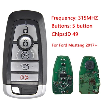 CN018125 Uložak 5-tipke Pametni ključ Za Ford Mustang 2017 + daljinski Upravljač s čipom 315 Mhz 49