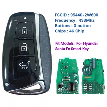 CN020033 Originalni 3-tipke pametni Ključ Za Hyundai Santa Fe 433 Mhz ID46 Čip FCC 95440-2W600