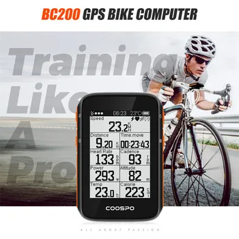 CooSpo 2,4 Inča Bežični Biciklistička Računalo BC200 Ciklus GPS Brzinomjer, Brojač kilometara BLE5.0 ANT + PROGRAM Senzor za Sinkronizaciju Vodootporan s Nosačem