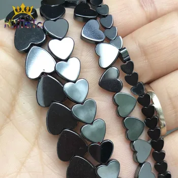 Crno Srce Ljubavi Hematit Kamen je Prirodni Perle Slobodan Razuporne Perle Za Izradu Nakita DIY Naušnica i Narukvica Pribor 15 