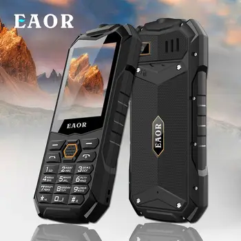 EAOR 2G Tanak Robustan Telefon IP68 Vodootporna Vanjska Tipkovnica Telefoni 2000 mah Velika Baterija s dvostrukom SIM karticom Telefon s Označenim Baklja
