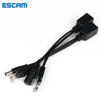 ESCAM POE Kabel Pasivno Napajanje Preko Ethernet Kabel Adapter POE Razdjelnik Injektora Modul za Napajanje 12-48 U Za IP Kamere